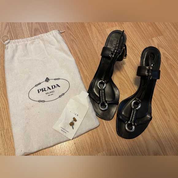 Prada Leather Bondage Heels size 10 - Picture 1 of 9